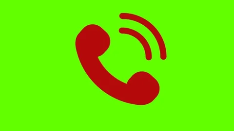Call telephone red set icon 3d illustration rotation Stock Footage 278199497