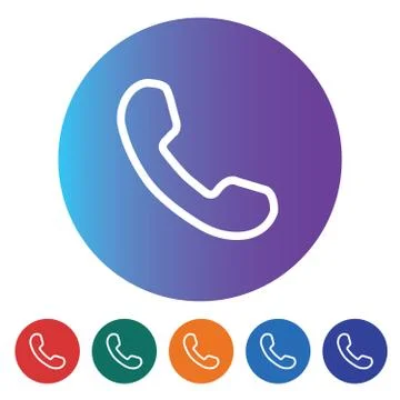 Call Thin Line Icon, Phone And Communication Stock Illustration
