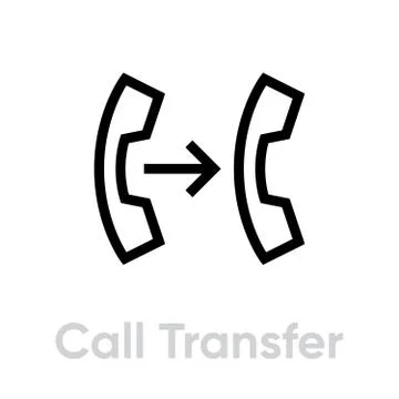 Call Transfer icon. Editable line vector Stock Illustration
