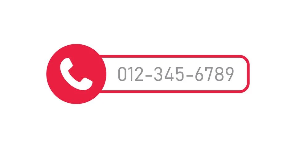 Call us button icon in flat style. Phone number place vector illustration o.. イラスト素材