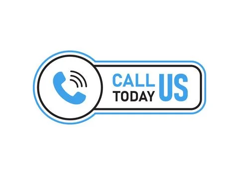 Call us button icon in flat style. Phone number place vector illustration o.. イラスト素材