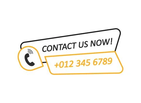 Call us button icon in flat style. Phone number place vector illustration o.. Stock Illustration