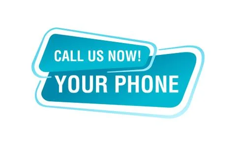 Call us button or banner template Stock Illustration