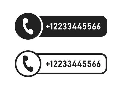Call us icon in flat style. Contact details vector illustration on isolated.. Stock Illustration