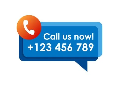Call us icon in flat style. Contact details vector illustration on isolated.. Stock Illustration