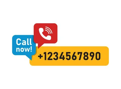 Call us icon in flat style. Contact details vector illustration on isolated.. Stock Illustration