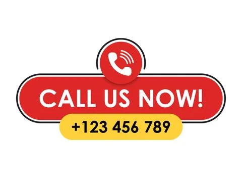 Call us icon in flat style. Contact details vector illustration on isolated.. Stock Illustration