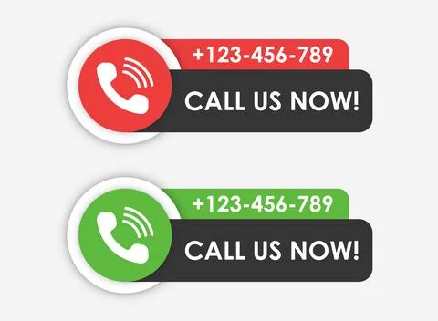 Call us icon in flat style. Contact details vector illustration on isolated.. Stock Illustration