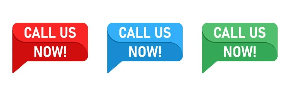 Call us icon set collection in flat style. Contact details vector illustrat.. Stock Illustration