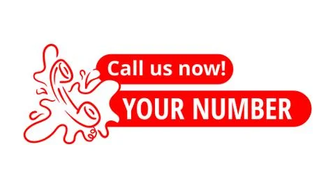 Call us now button - catchy drawn phone Stock-Illustration