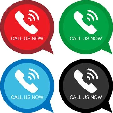 Call Us Now Button Icon Set Ilustración de archivo