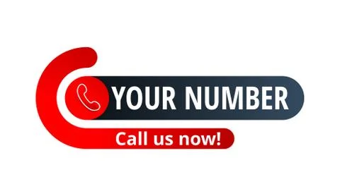 Call us now button - template for contact phone Stock Illustration