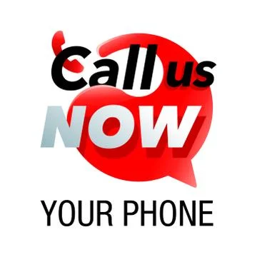 Call us now button template for phone number Stock Illustration