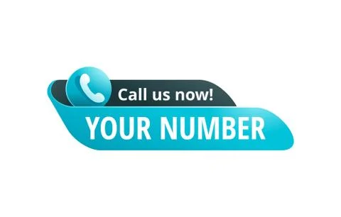 Call us now! Catchy web button Stock Illustration