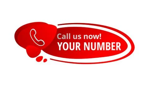 Call us now! Message in button Stock Illustration