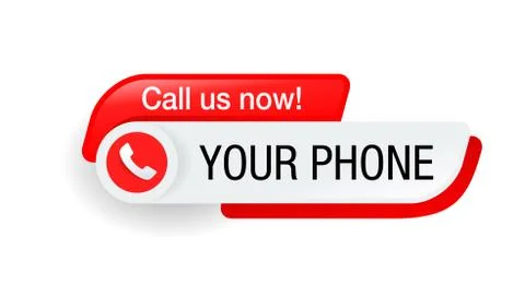 Call us - phone button template Stock Illustration