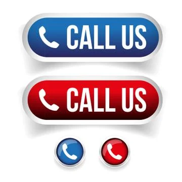 Call us - Phone icon vector button Illustrazione stock