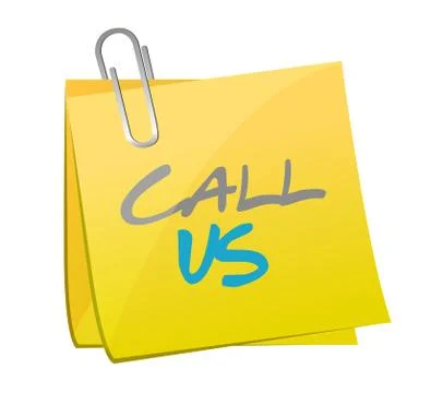 Call us post illustration design Stock Illustration