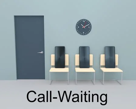 Call-Waiting concept Stock Illustration