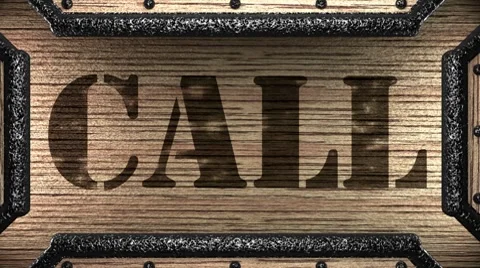 Call on wooden stamp Stock Footage