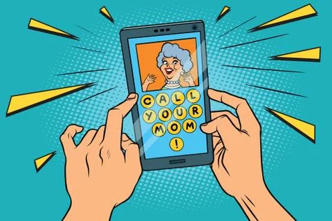 Call your mom Illustrazione stock