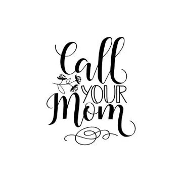 Call your mom. Vector illustration on white background. Mother's Day. Stock Illustration