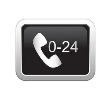 Call024 black Stock Illustration