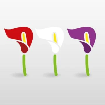 Calla icons Stock Illustration