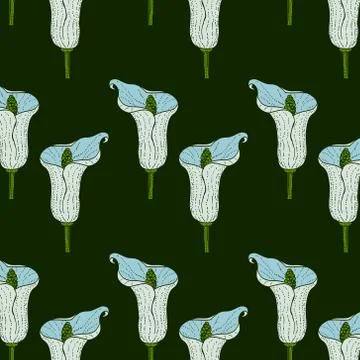 Calla seamless background in vector Stock Illustration