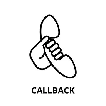 Callback icon, for graphic and web design Ilustração Stock