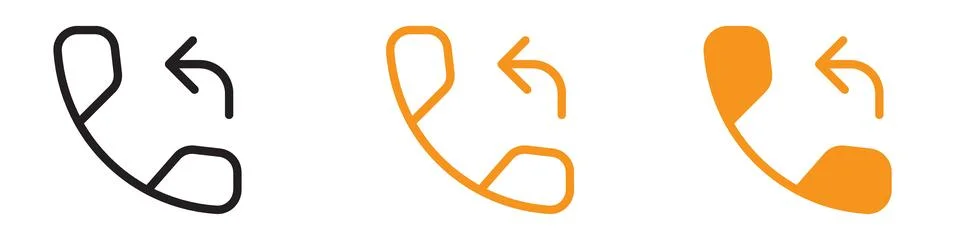 Callback Icon Set Customer Service Illustrations for Business Communication Stock Illustration