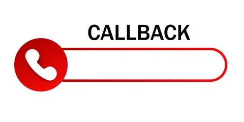 Callback mobile call back button vector illustration Stock Illustration