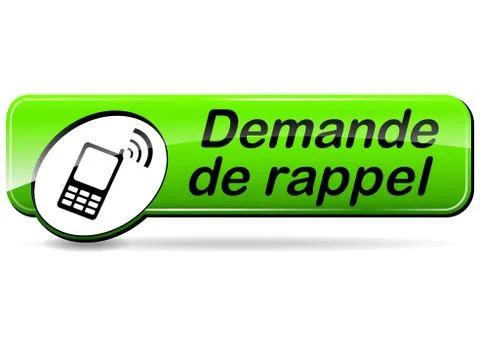 Callback request french button Stock Illustration