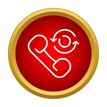 Callback service icon with phone and arrows Stock Illustration