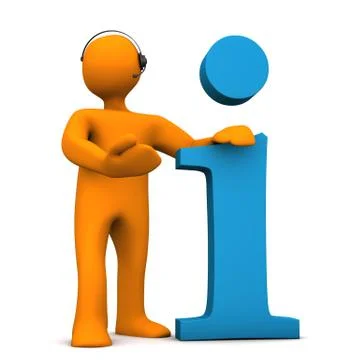 Callcenter headset info Stock Illustration