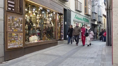 Calle del Comercio in Toledo Stock Footage 293858610