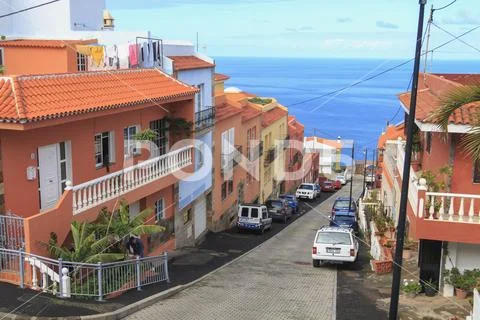 Calle Los Lavaderos - El Sauzal - Santa Cruz de Tenerife Stock Photos