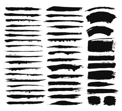 Calligraphic Brush Strokes Stock Illustration