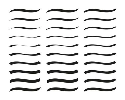 Calligraphic Brushes 스톡 일러스트