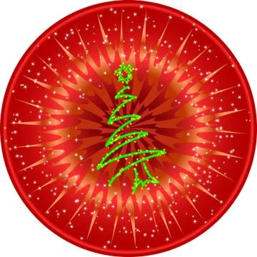 Calligraphic christmas tree Illustrazione stock