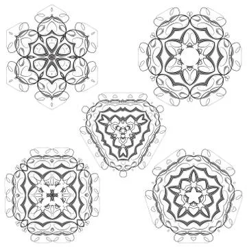 Calligraphic decorative elements Stock Illustration