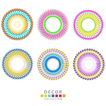 Calligraphic decorative elements Stock Illustration