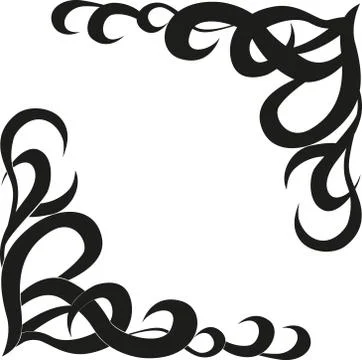 Calligraphic design element of frame and page decoration Illustrazione stock