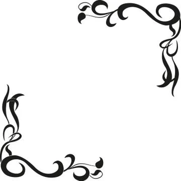 Calligraphic design element of frame and page decoration Stock Illustration