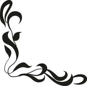 Calligraphic design element of frame and page decoration Stock Illustration