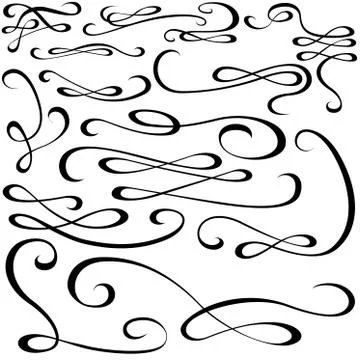Calligraphic Design Elements イラスト素材
