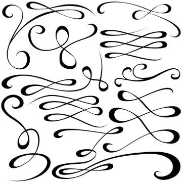 Calligraphic Design Elements Stockillustratie