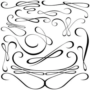 Calligraphic Design Elements Stock Illustration