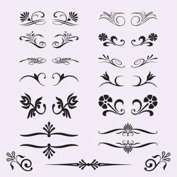 Calligraphic Design Elements Stock Illustration