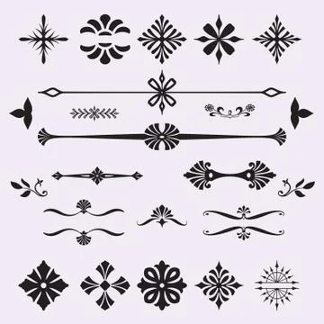 Calligraphic Design Elements Stock Illustration